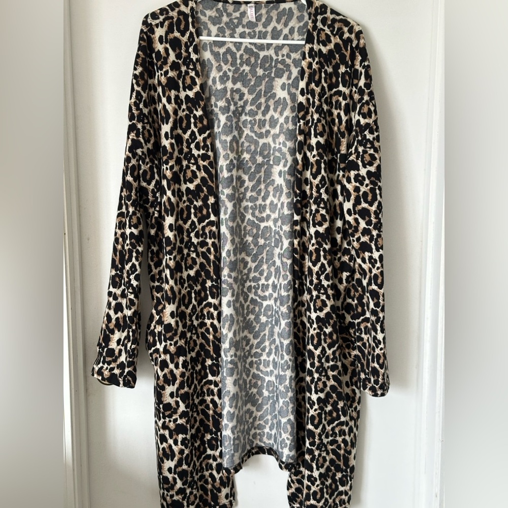 Women’s leopard print cardigan